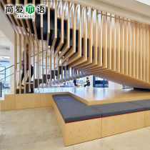 Solid wood double beam steel wood stairway indoor overall duplex penthouse villa light lavish home minimalist custom-made finished stairs