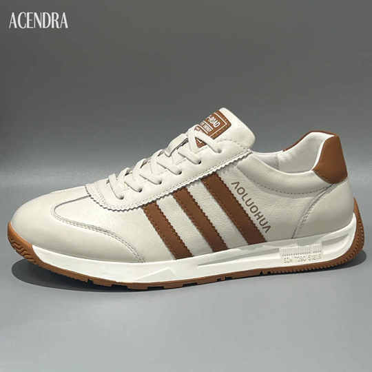 ACENDRA 男士奢品时尚百搭休闲鞋轻奢舒适透气运动鞋高级感小白鞋