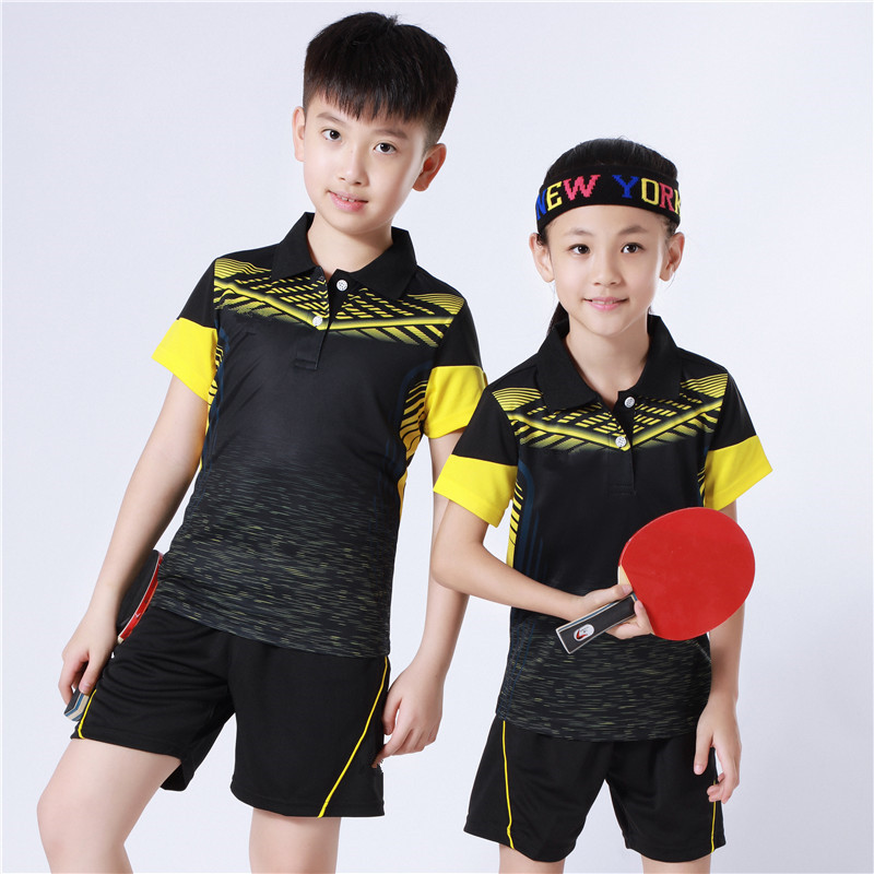 夏儿童乒乓球服套装 训练比赛服 速干培训队服上衣运动T恤定制