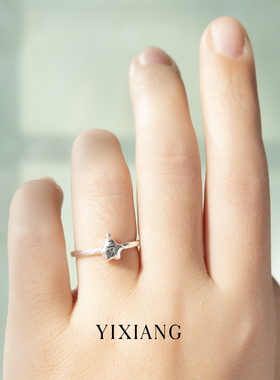 女925银原创小星星戒指