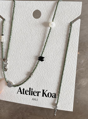 Atelier Koa日本超重工手工玉石串珠项链