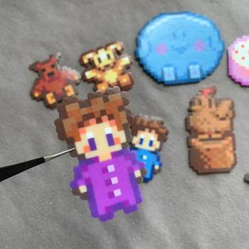 Stardew Valley Peripheral Bean Keychain Pendant ຂອງຂັວນສ້າງສັນສໍາເລັດຮູບວັນເກີດ DIY