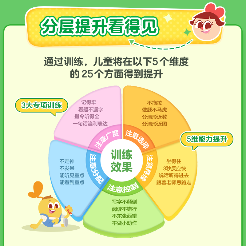 学而思摩比专注力大挑战3-6岁儿童专注力思维训练书玩出专注力贴纸书提升孩子注意力幼儿园学前班小中大版一年级我来啦入学必了备