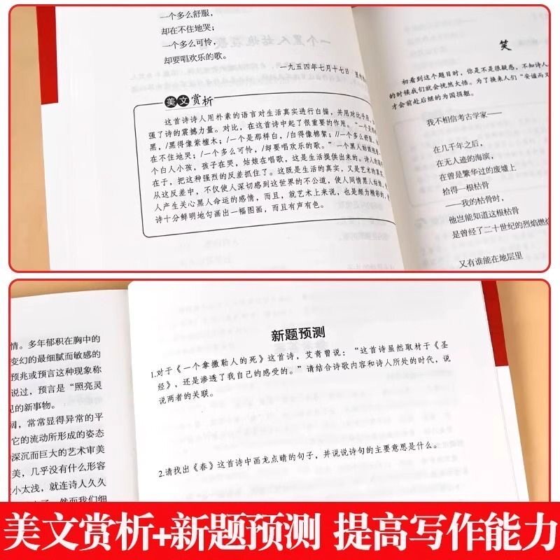 艾青诗选和水浒传原著完整版正版无删减九年级上册的课外阅读书籍必读名著初中生初三书目人民文学出版社下册简爱和儒林外史人教版