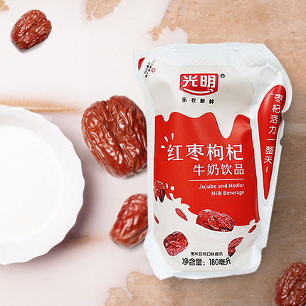 新鲜营养早餐光明乳酸菌饮品儿童学生网红牛奶饮品180ml*24袋 - 图1