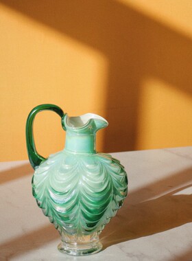 中古帷幔芬顿手工花瓶琉璃插花器