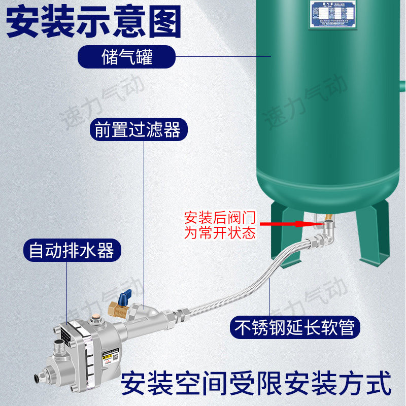 防堵型气动放水阀储气桶气泵排水阀装置空压机储气罐自动排水器,淘宝优惠券,粉丝福利购,淘宝优惠卷