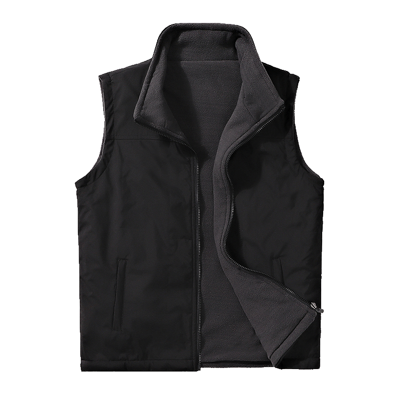 摇粒绒马甲男秋冬季休闲运动无袖坎肩背心户外双面马夹潮流外套,淘宝优惠券,粉丝福利购,淘宝优惠卷