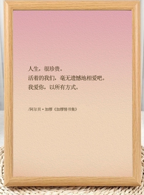 加缪情书集我爱你以所有方式相框