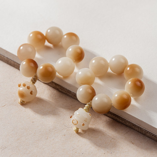 菩提猫爪指尖手捻文玩手串佛珠手持念珠把件绕指柔手串送朋友礼物 - 图1