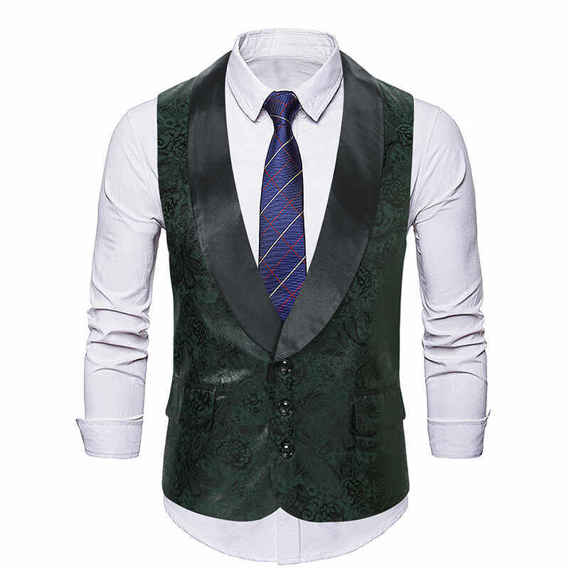 英伦绅士青果领单排扣碎花马甲婚礼伴郎西服坎肩潮男拼色印花马夹,淘宝优惠券,粉丝福利购,淘宝优惠卷