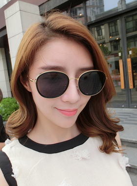 韩版街拍圆形原宿风网红偏光墨镜