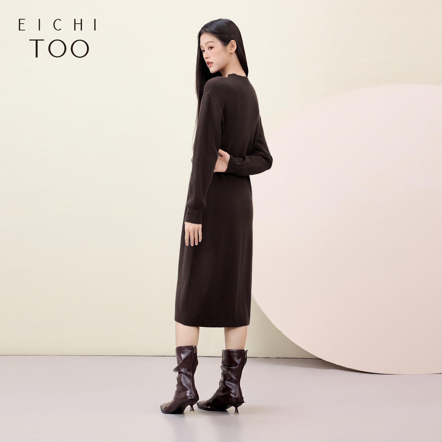 爱居兔针织衫连衣裙女冬季新款时尚高级感显瘦长裙子,淘宝优惠券,粉丝福利购,淘宝优惠卷