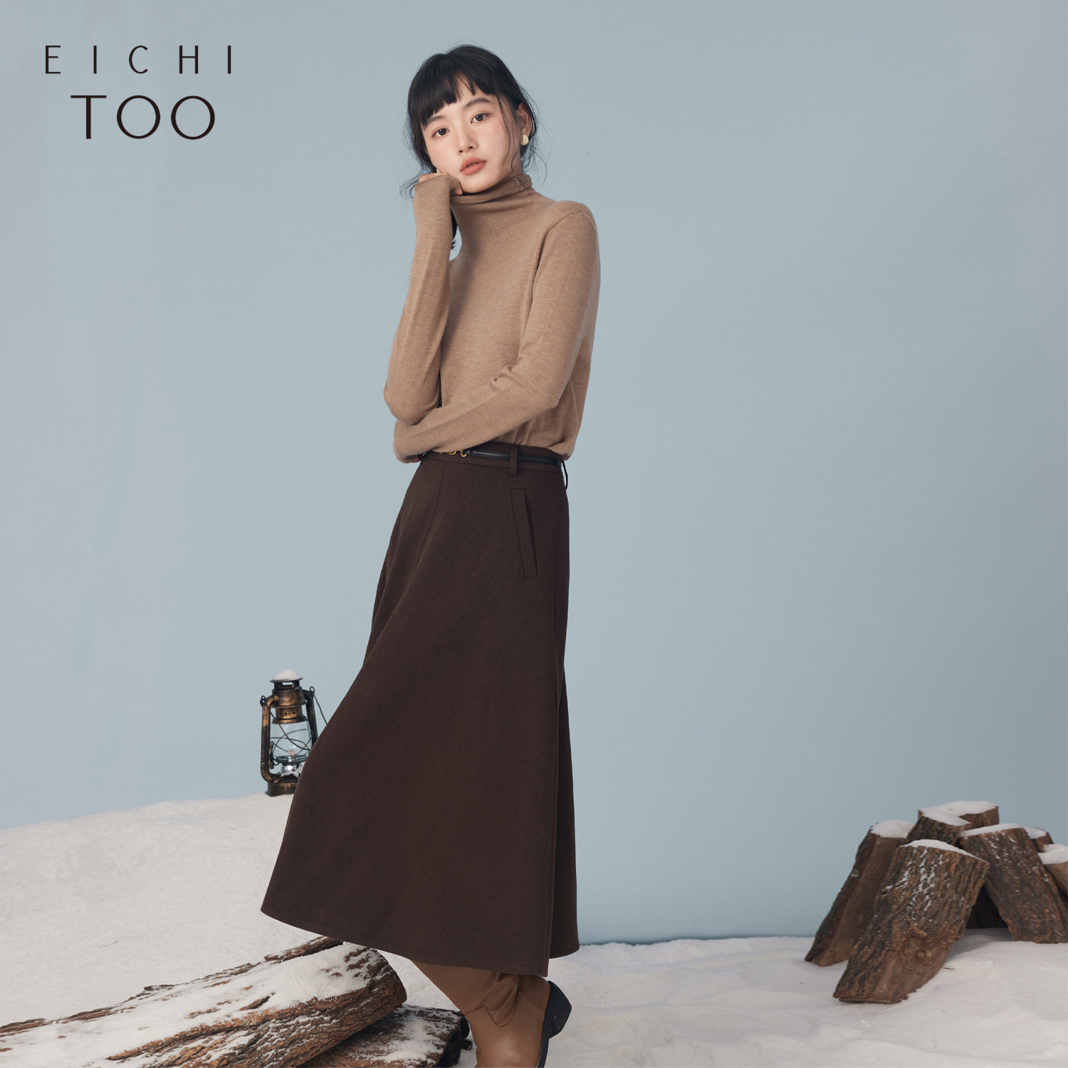 爱居兔冬季新款远红外发热面料时尚堆堆领长袖针织衫打底衫,淘宝优惠券,粉丝福利购,淘宝优惠卷