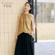 ເສື້ອຢືດ jacquard chiffon ທີ່ມີໂຄງສ້າງ Aijutu ສໍາລັບແມ່ຍິງລະດູຮ້ອນແບບໃຫມ່ slimming lace-up sleeveless top
