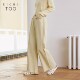 Aijutu Fashion Jeans ຂອງແມ່ຍິງພາກຮຽນ spring ແລະດູໃບໄມ້ລົ່ນແບບໃຫມ່ອອກແບບຕີນ Brushed ຂາກ້ວາງ Pants