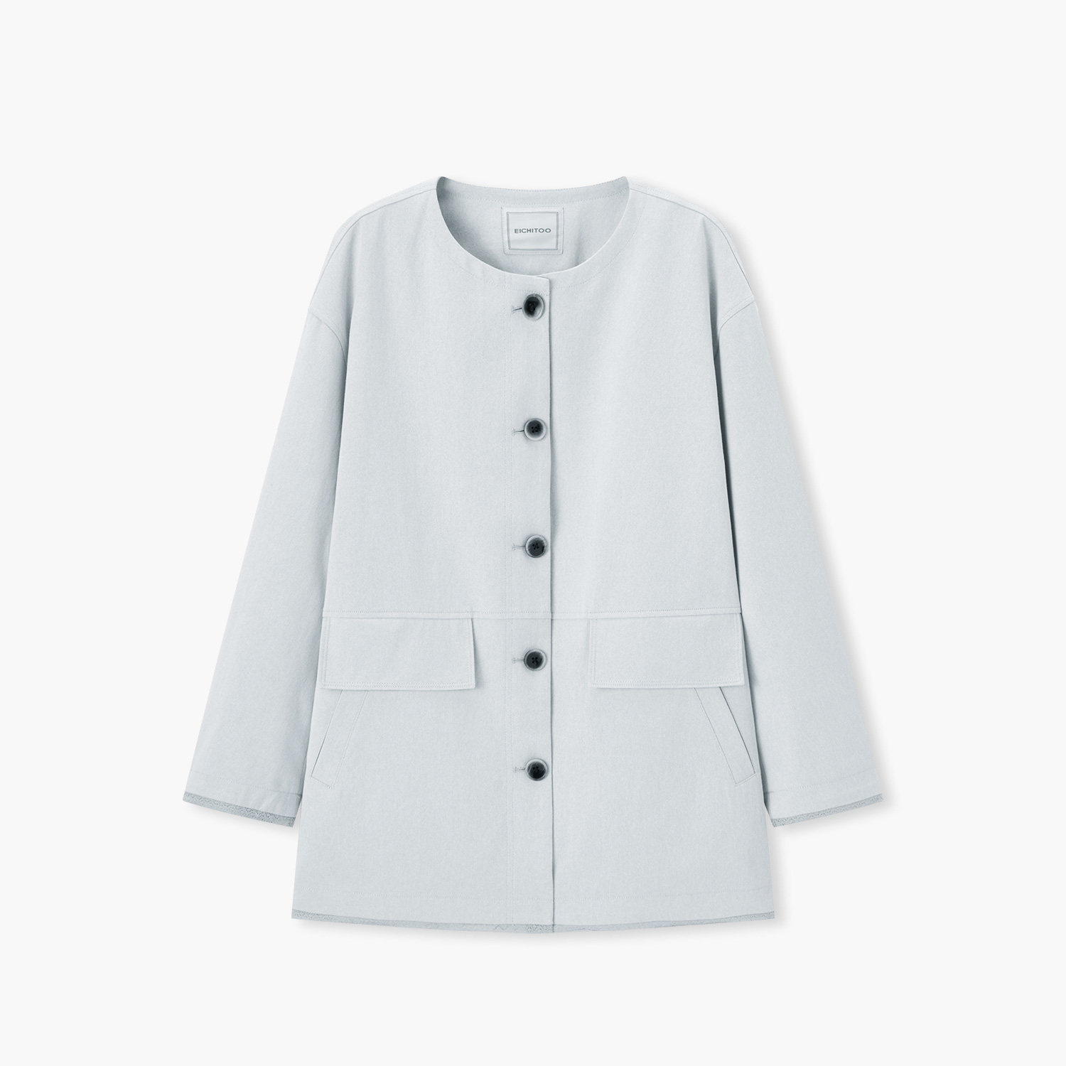 爱居兔老钱风圆领风衣外套女2026年春季新款松弛感简约显瘦上衣,淘宝优惠券,粉丝福利购,淘宝优惠卷