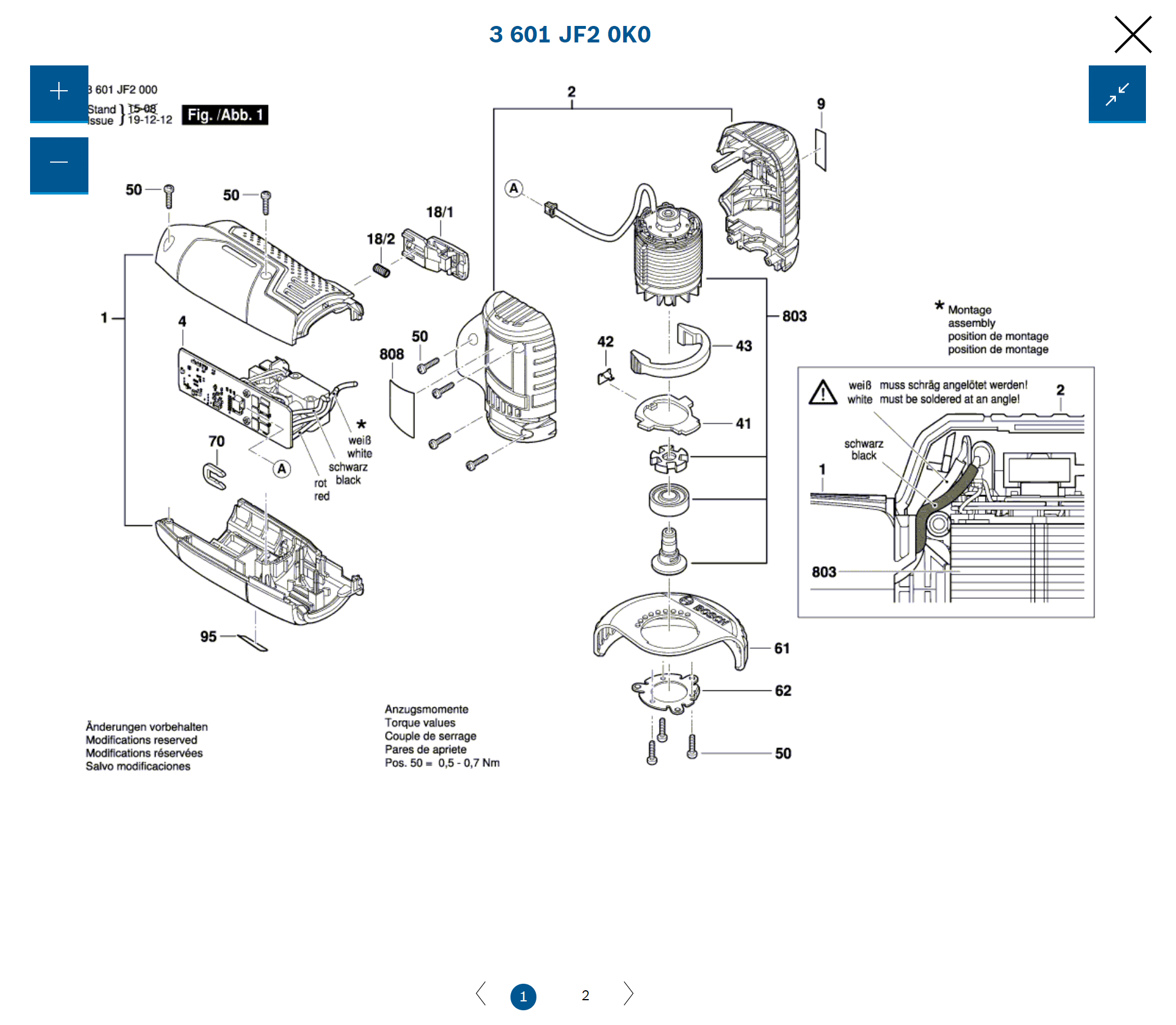 订购博世BOSCH角磨机GWS12V-76壳电子模组开关防护盖配件一览维修 - 图0