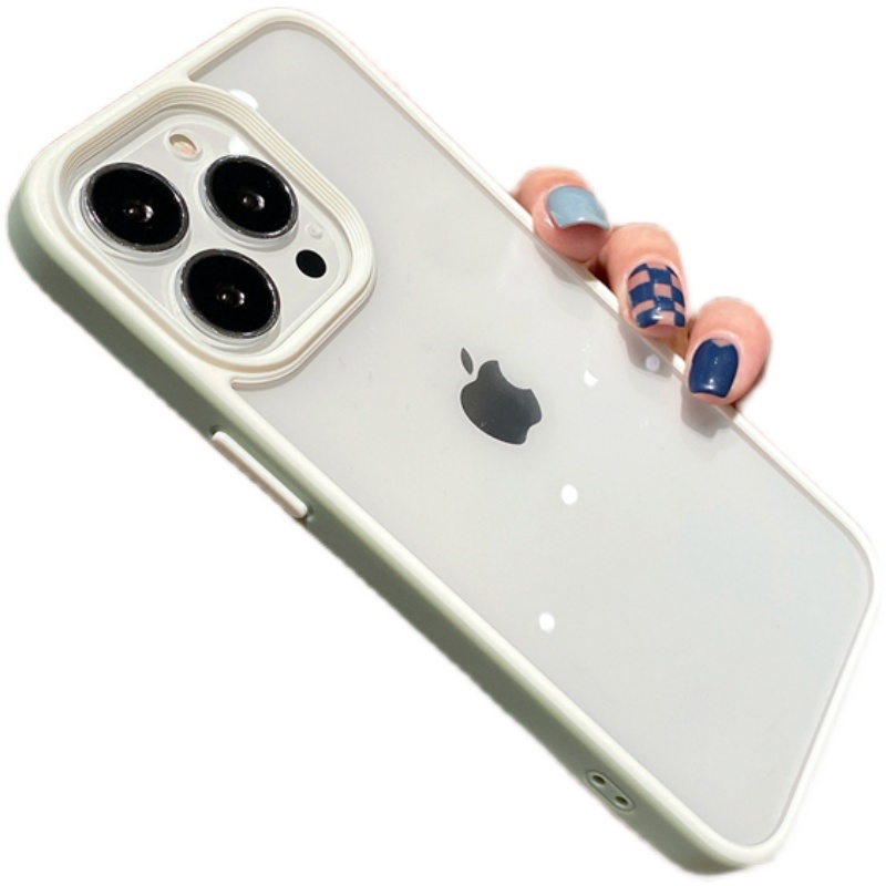 适用苹果13手机壳iphone11透明硅胶12pro全包XR防摔12蓝色边框X软-图3