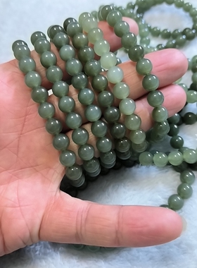 和田玉湖水绿手串卡8，送女友朋友礼物生日礼物