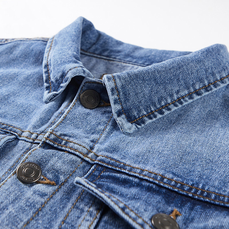 Spring and Autumn Denim Vest Men's Lapel Jacket