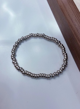 纯银做旧色氧化百搭手链复古女闺蜜手串时尚手工手作diy