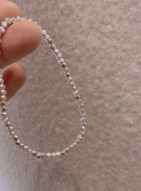 碎银几两碎银子手链女款多边形随行银珠银饰中式复古气质百搭手串