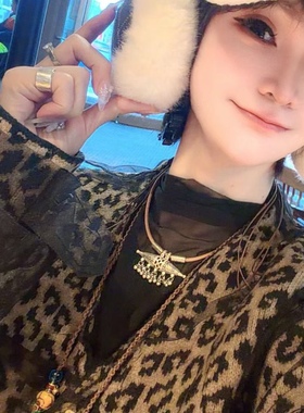 纯银皮绳原创国风吊坠民族风项链锁骨流苏饰品礼物高端百