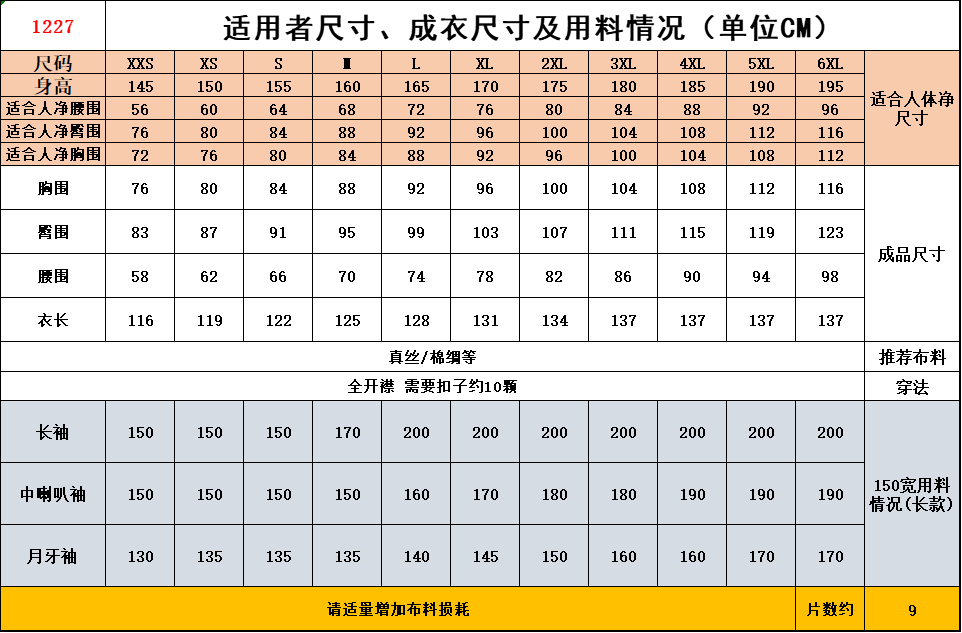 ZY-0507 真开襟长款旗袍纸样 古典旗袍纸样 不用拉链 附三种袖型 - 图1