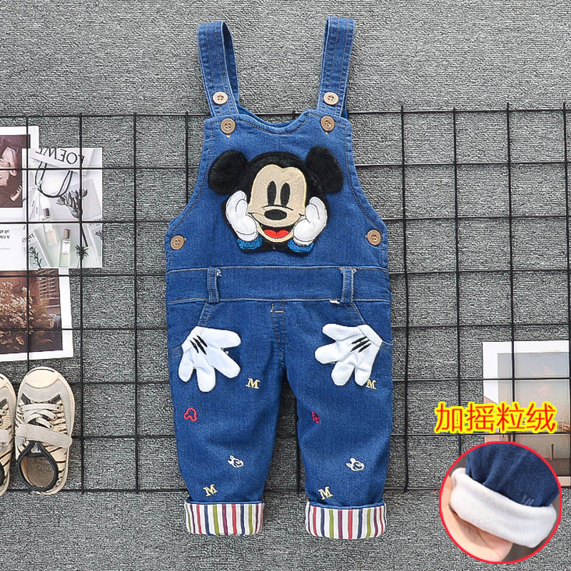 清仓宝宝牛仔背带裤儿童冬裤子婴儿加绒加棉背带裤男女童洋气长裤,淘宝优惠券,粉丝福利购,淘宝优惠卷