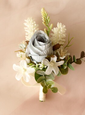 仿真花婚礼婚庆玫瑰胸花