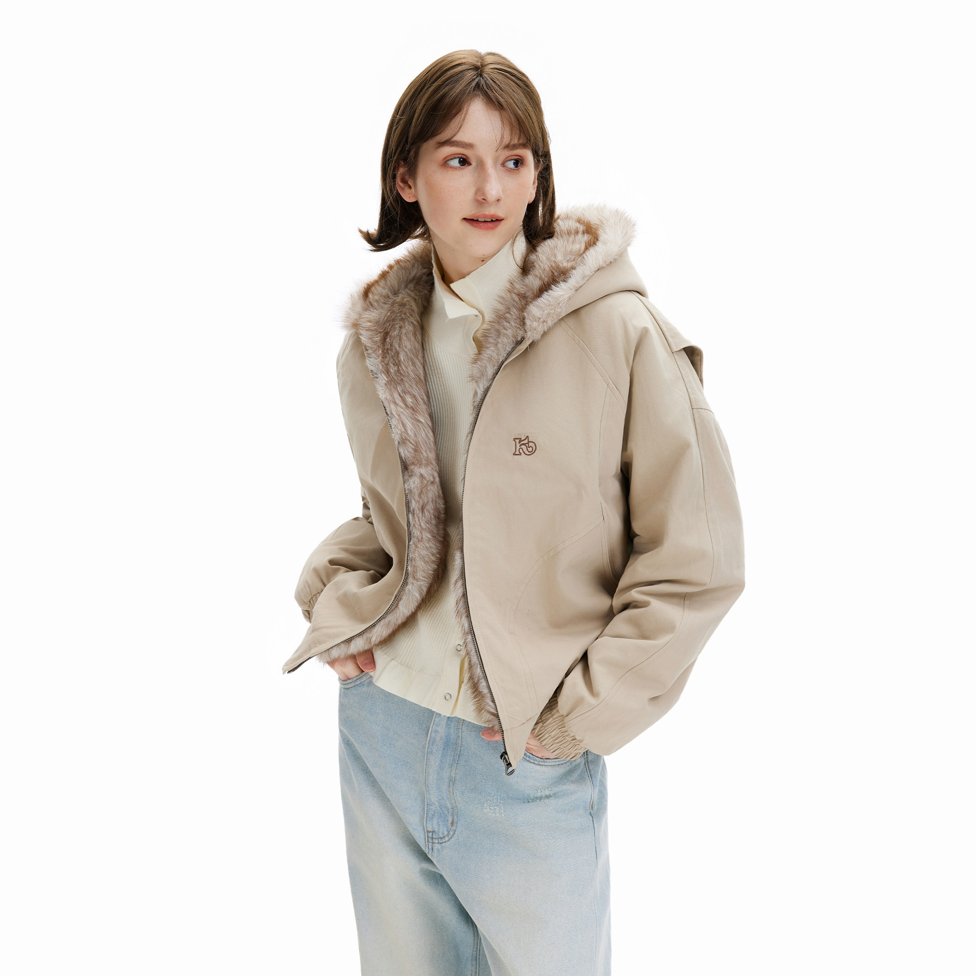 KXLFCHN空穴来风毛领座山雕时尚棉外套夹克男宽松百搭连帽棉衣女,淘宝优惠券,粉丝福利购,淘宝优惠卷