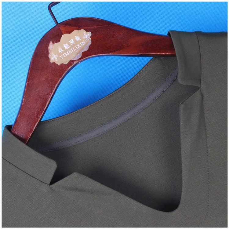 丽新折扣女装 H海 系列秋冬大码大方得体典雅 长袖V领连衣裙女裙