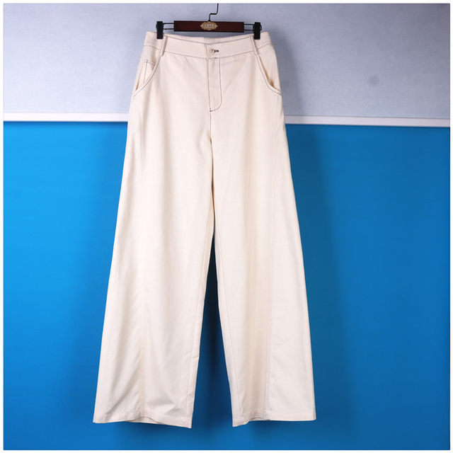 Lixin ຫຼຸດລາຄາແມ່ຍິງ M Charming Series 26 Summer Clothes 30 Years High-end Old Brand Tencel Topstitched Wide Leg Pants 075/575