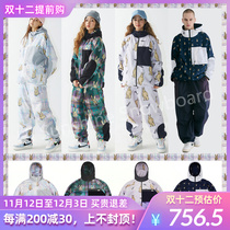 2223BSRABBIT Korean ski suit Veneer Double Board Mens And Womens Wear and Hooded Sweatshirt Full Print Little Rabbit Clothing Pants