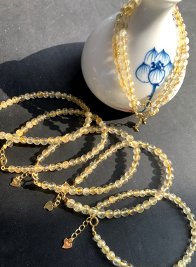 天然极细小金发晶手链