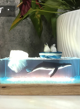 52赫兹鲸鱼饰品滴胶成品环氧树脂工艺品汽车摆件走心的小礼物创意