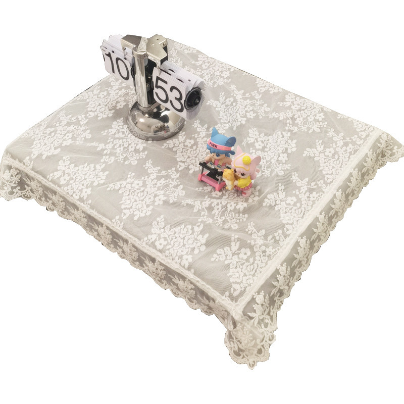 美式法式床头柜盖巾电视机罩搭巾音响打印机防尘布立体绣花蕾丝,淘宝优惠券,粉丝福利购,淘宝优惠卷