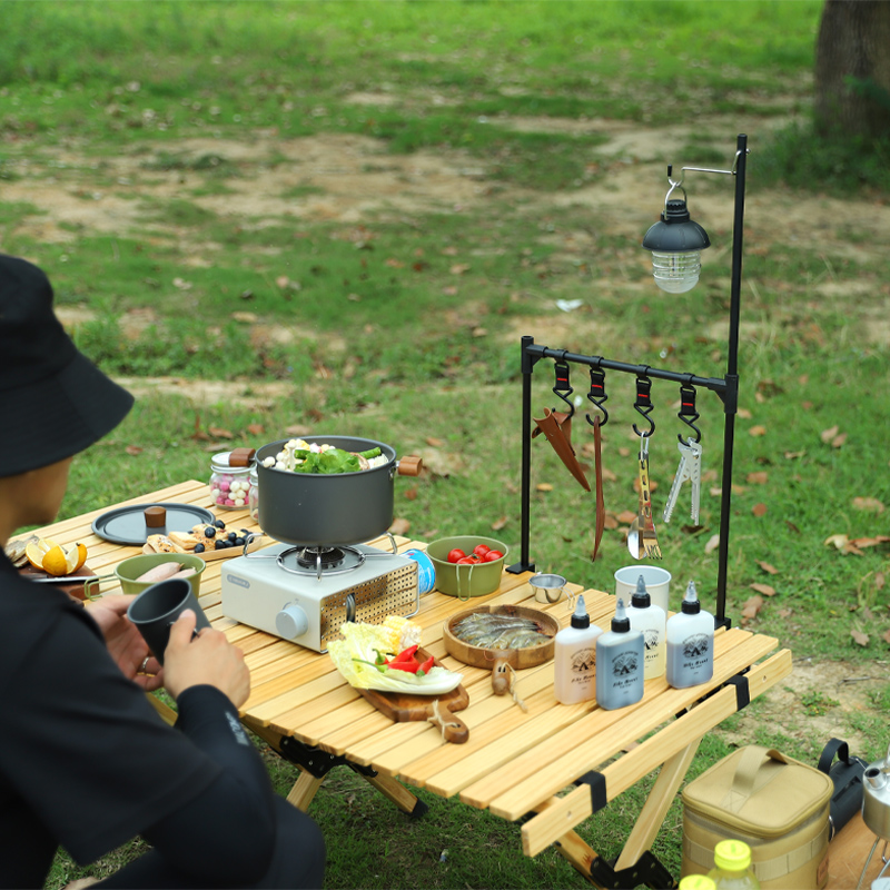 户外折叠桌面置物架灯架铝合金便携烧烤架桌边挂架多层配件餐具架,淘宝优惠券,粉丝福利购,淘宝优惠卷