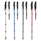 Outdoor aluminum alloy trekking pole with straight handle 3 sections/4 sections