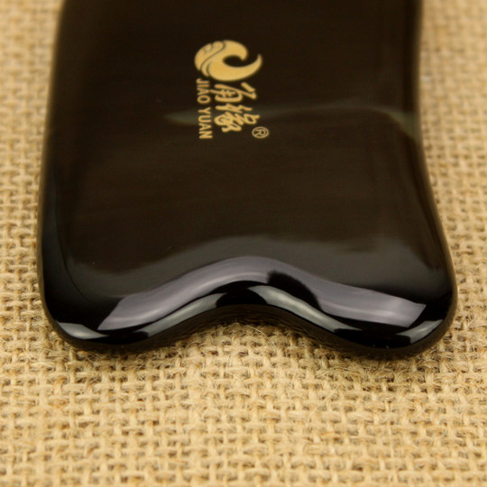 Angular genuine scraper massage board limbs black buffalo horn