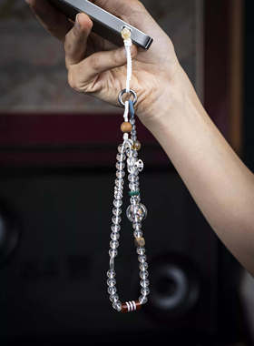 白水晶洁净能量装藏嘎乌盒随身陪伴手机链包挂链平安健康吉祥好运