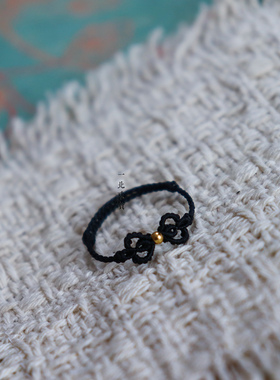 18k金本命年极细镂空蝴蝶戒指