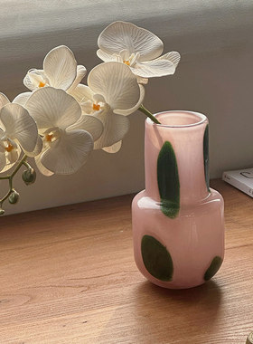 法式中古轻奢玻璃芬顿花瓶摆件