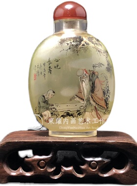 心悦长寿和合二亻山新款文治精品收藏冀派内画鼻烟壶生日节日礼物
