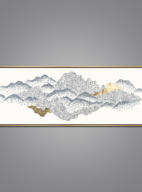 新中式风立体纯手绘客厅装饰挂画