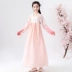 Trẻ em Hanfu Trang phục Cô gái Siêu Tiên Mùa thu Váy Ngực Công chúa Phong cách Trung Quốc Dressing Lắc Trang phục biểu diễn - Trang phục