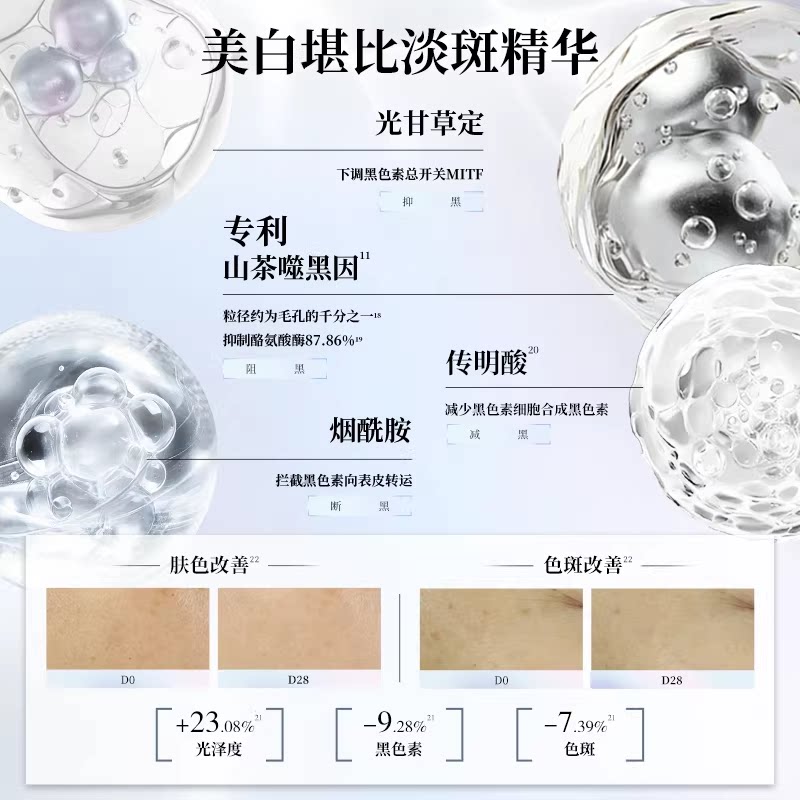 【天猫U先】林清轩春夏出行尝鲜盒 光白伞小金珠精华水乳 派样