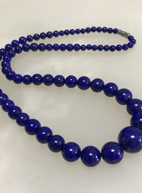 天然青金石高品质经典毛衣圆珠