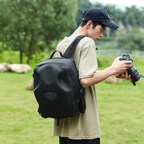 Hard shell double shoulder bag micro single-phase machine bag professional large territory male style photo bag female camera backpack computer integrated super light